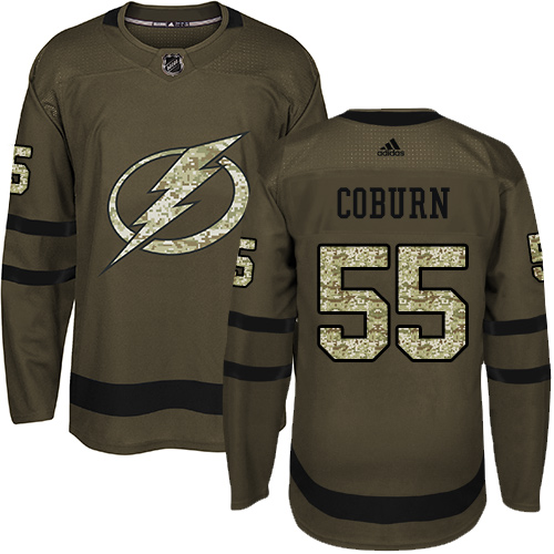 Adidas Lightning #55 Braydon Coburn Green Salute to Service Stitched NHL Jersey